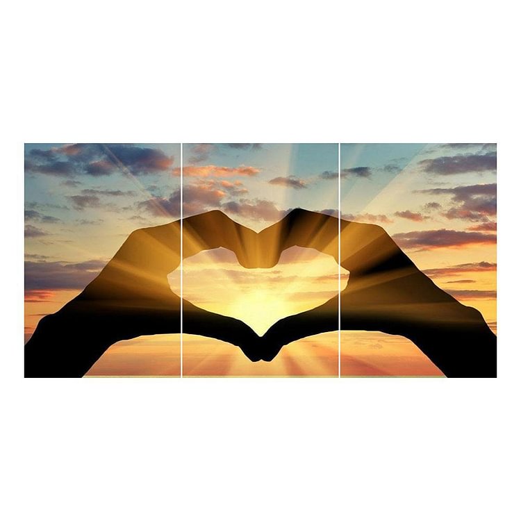 Love 3 pictures - Full Round Drill Diamond Painting - 80x40cm(Canvas)