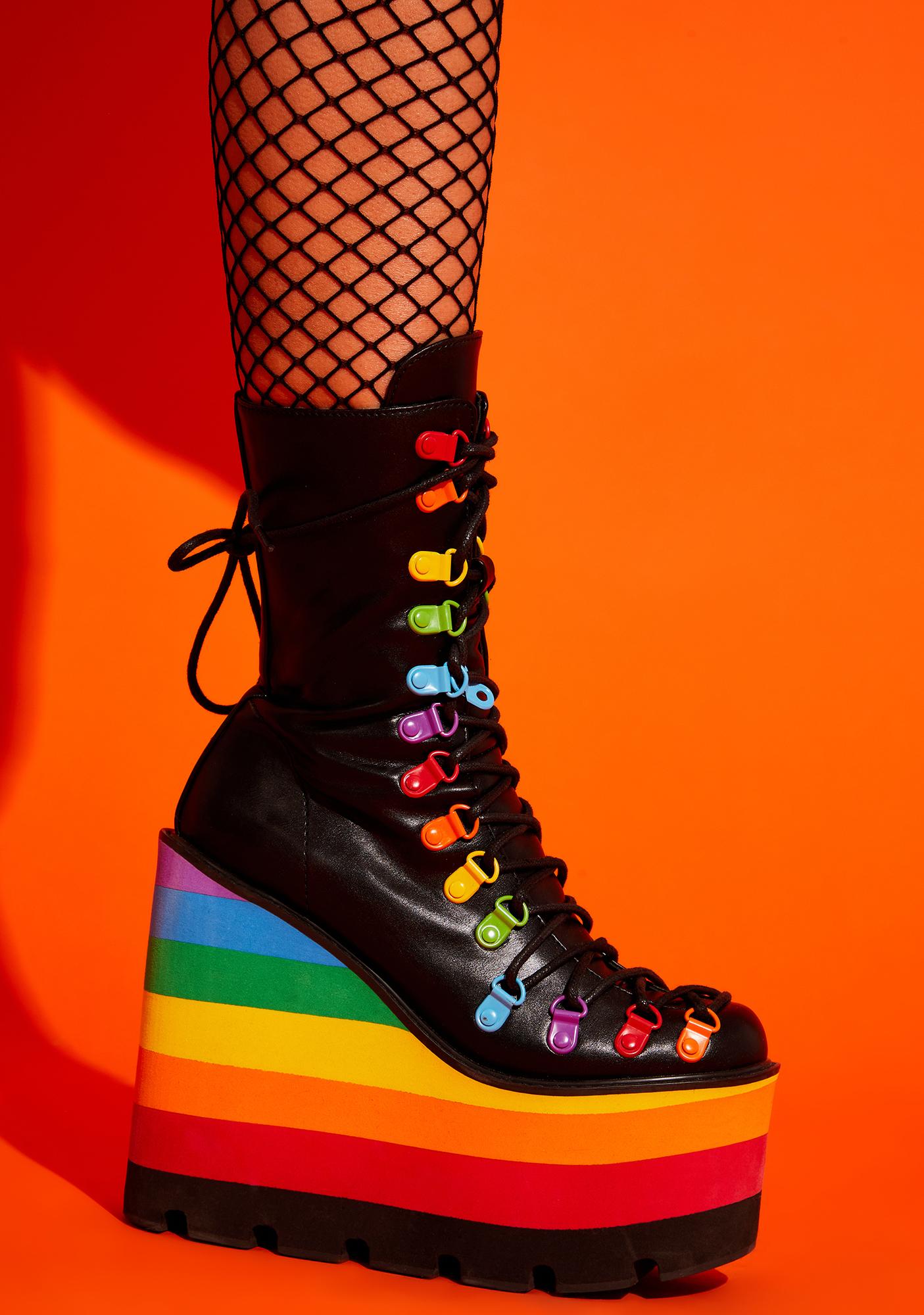 current mood rainbow boots