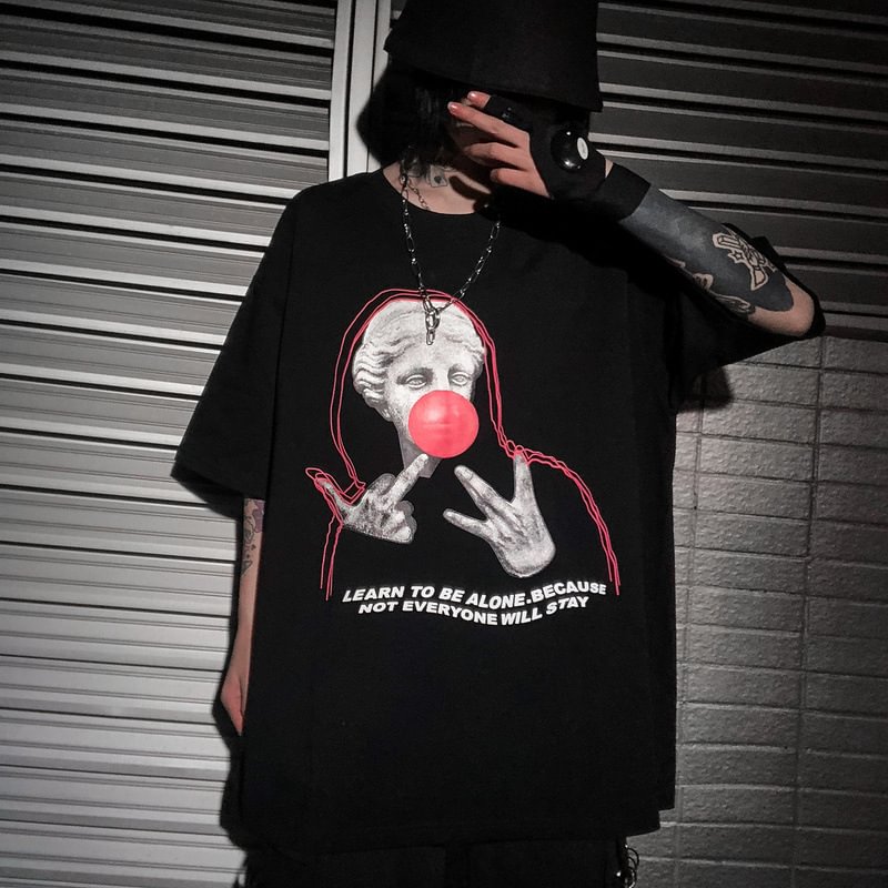 Dark High Street Original Hip-Hop Printed T-Shirt / Techwear Club / Techwear