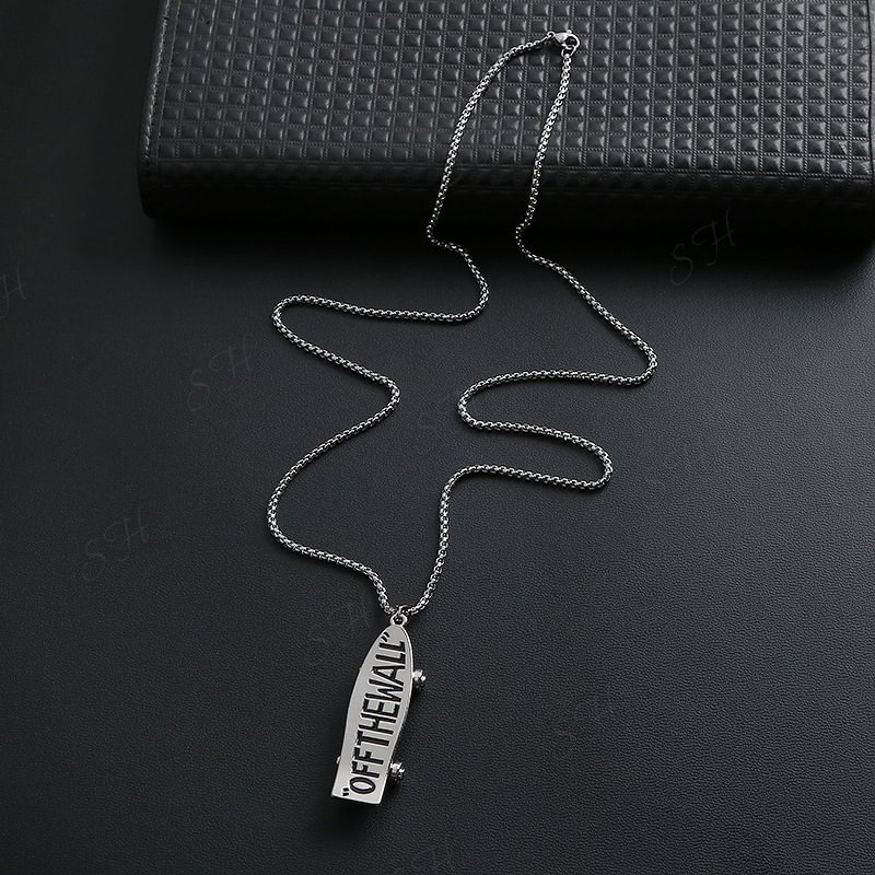 Letter Scooter Necklace Pendant Male And Female Hip Hop Accessories