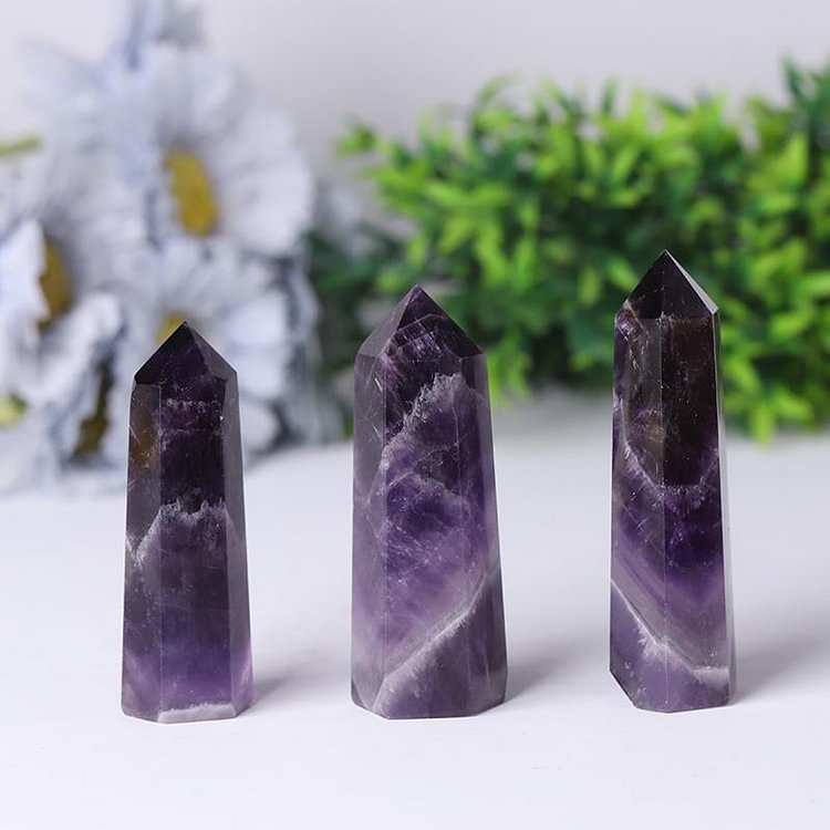 Natural Dream Chevron-Amethyst Towers Points Bulk Crystal wholesale suppliers