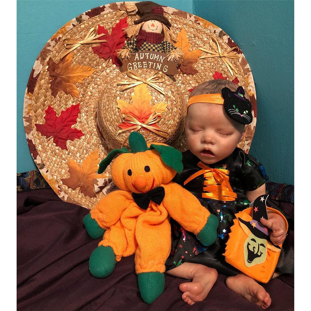 [🎃Halloween Sale] 17'' Truly Touch Real Reborn Baby Sleeping Doll Named Jane