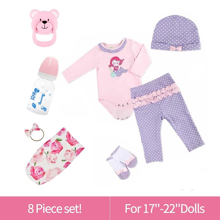  [BIG SALE🔊]Adorable Adoption Reborn Baby Clothes Pacifier Essentials-8pcs Gift Set A Accessories - Reborndollsshop.com-Reborndollsshop®