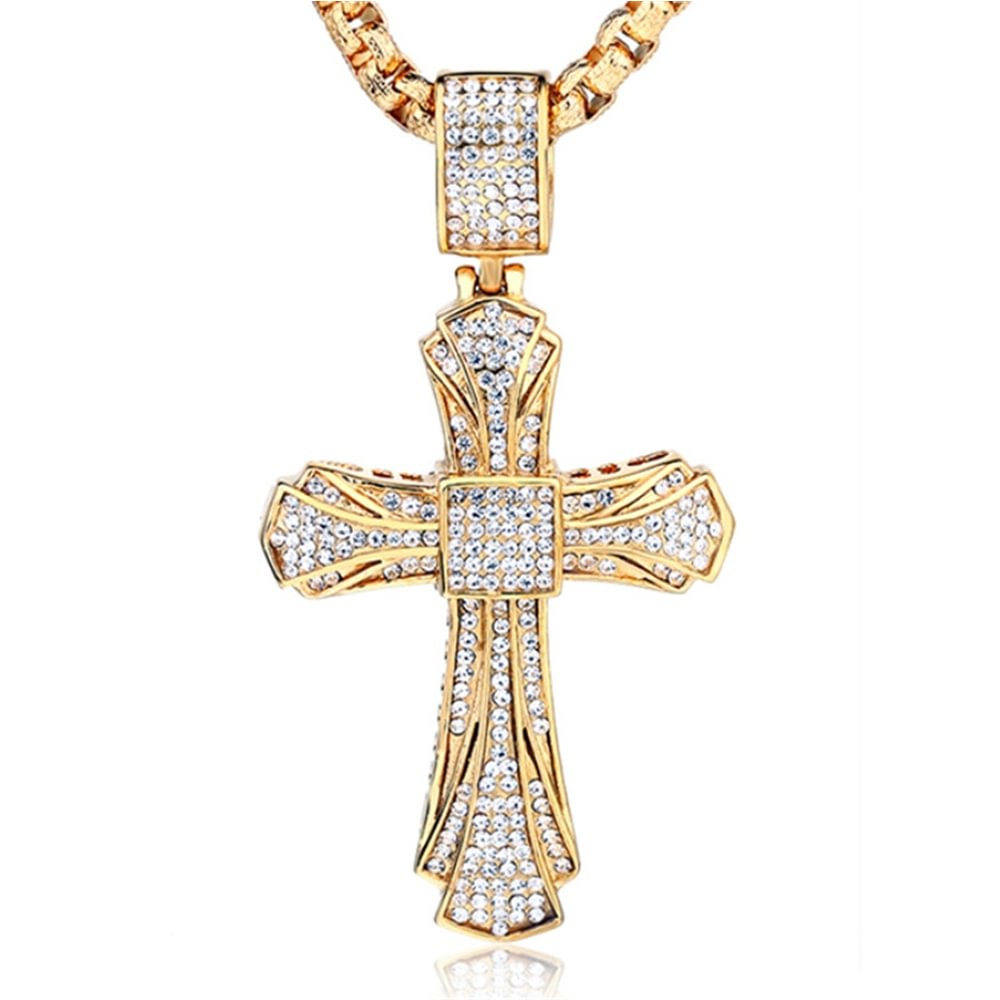 Iced Out Cross Pendant-VESSFUL