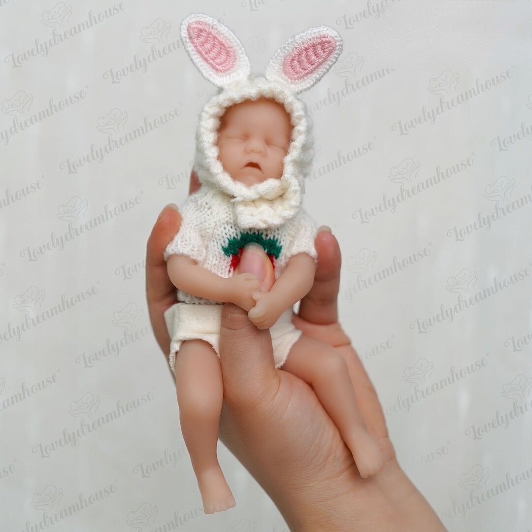 [Mini Silicone Baby] Kincae 6'' Callie Truly Newborn Full Mini Silicone Baby Doll By Rsgdolls®