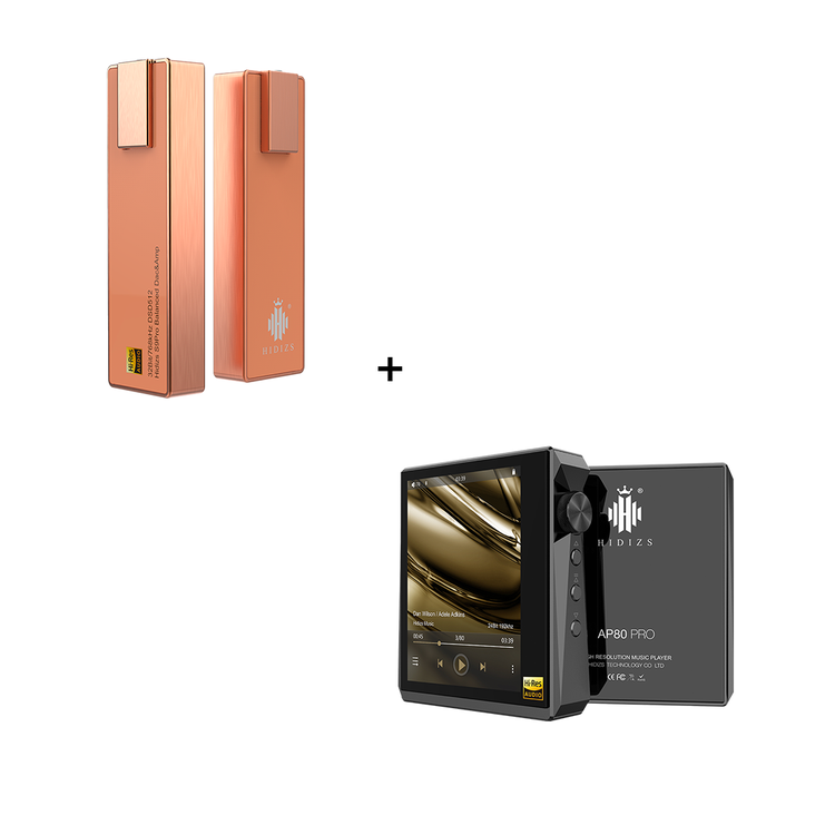 S9 PRO Red Copper DAC & AMP + AP80 PRO LDAC Music Player Bundle-Hidizs
