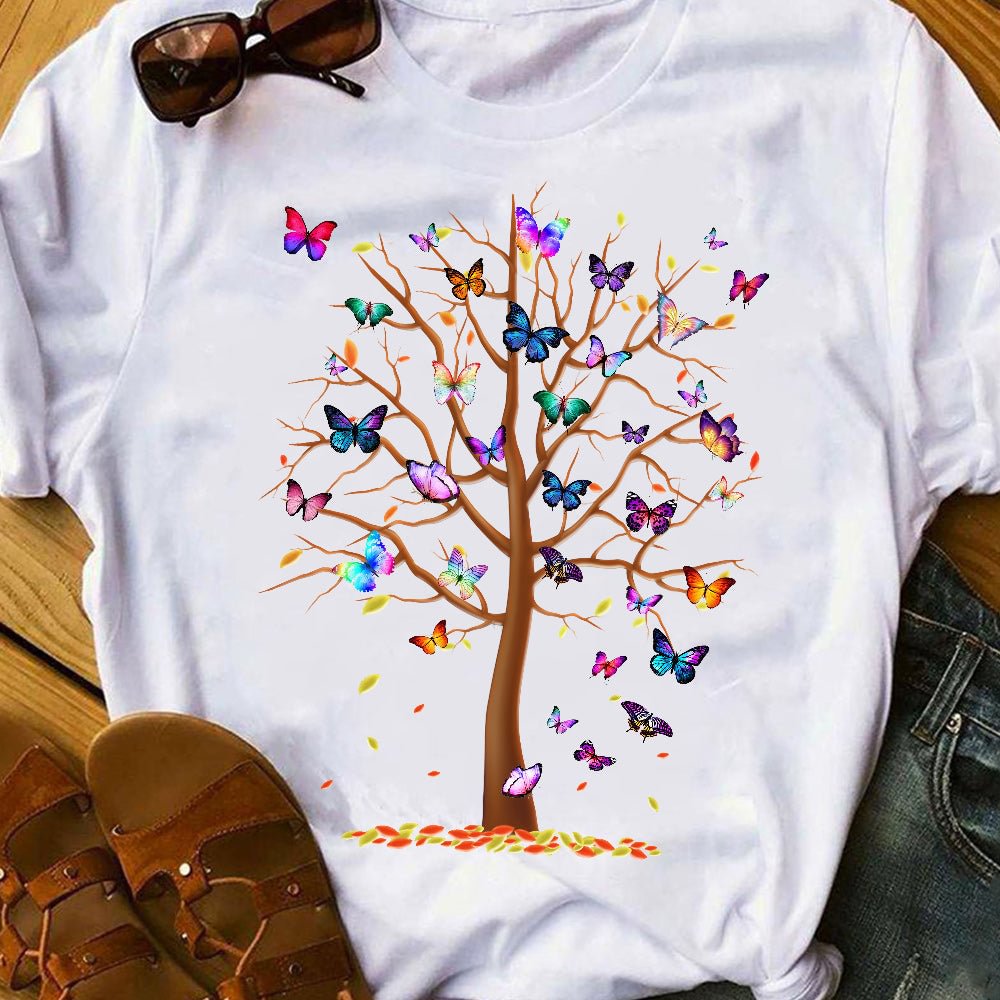 Butterfly Tree Light Classic T Shirt
