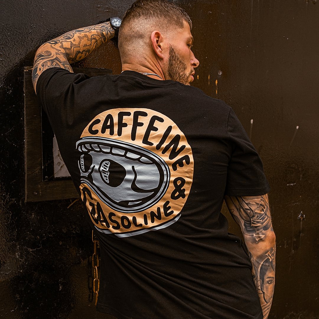 UPRANDY Caffeine Printed Men's Casual T-shirt -  UPRANDY