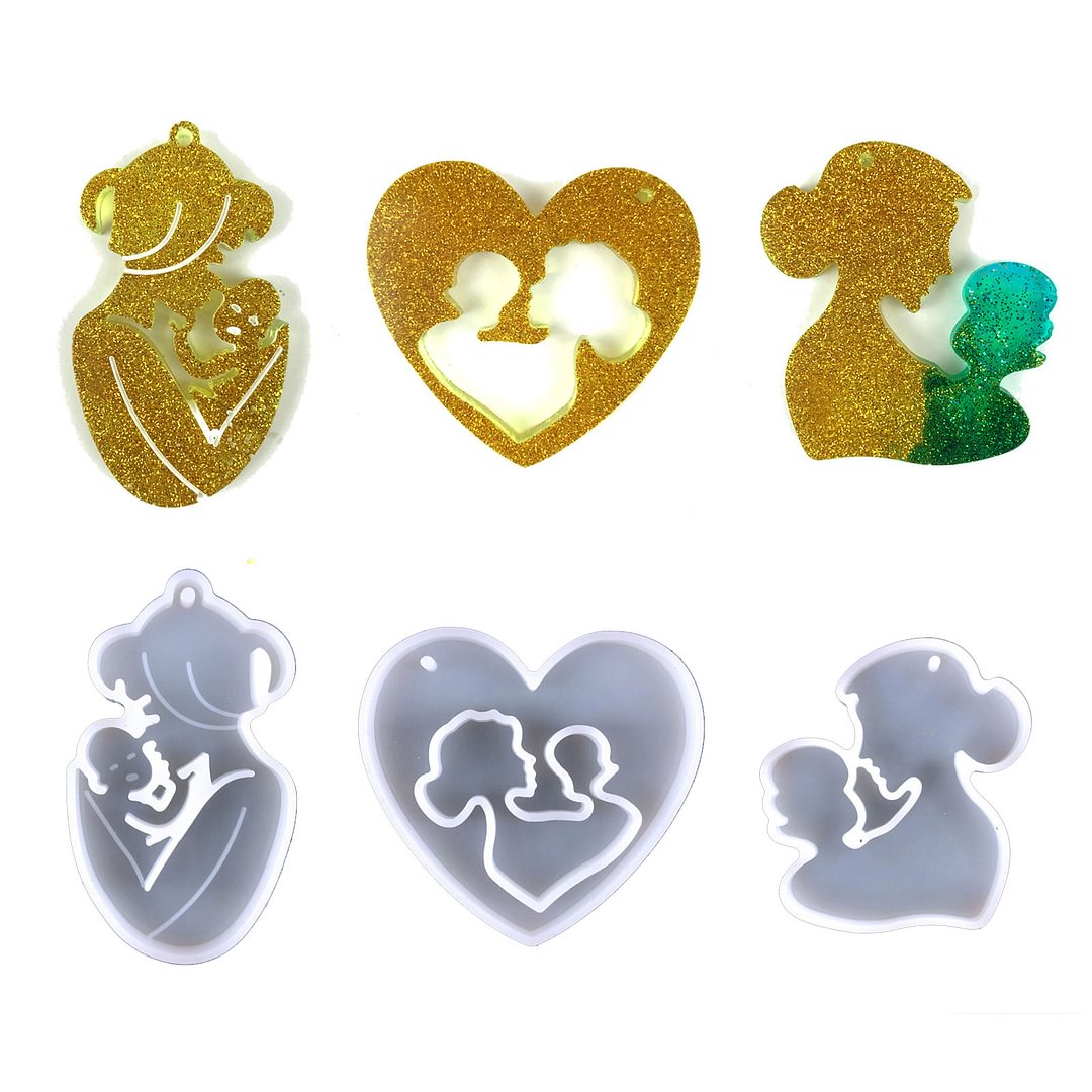 3Pcs Silicone Resin Molds for Mother's Day
