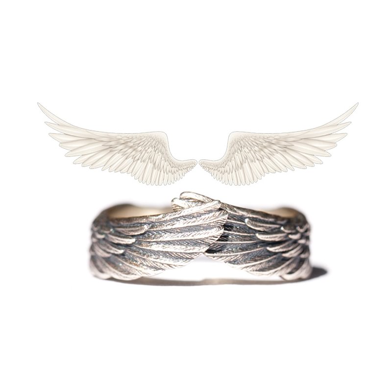 "Angel" Wings Guardian Couple Ring / Techwear Club / Techwear