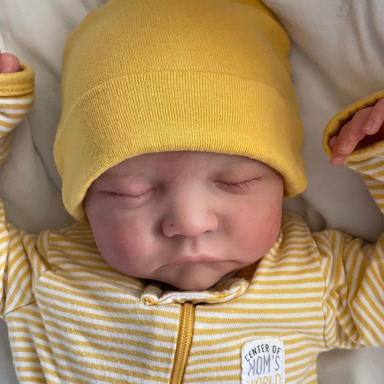  20"  Reborn Sleeping Newborn Twins Boy and Girl Soft Silicone Baby Dolls Named Qunsa and Asicen - Reborndollsshop.com®-Reborndollsshop®